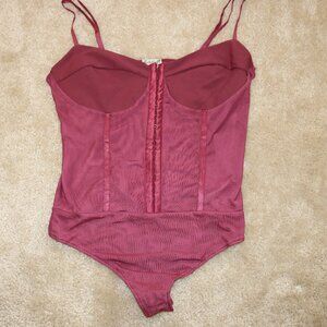 Free People Deep Red Bodysuit